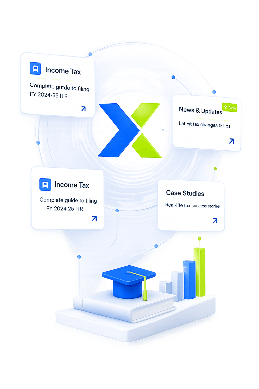 TaxNext Learn — track your learning progress, earn certificates, and explore guides like Income Tax filing